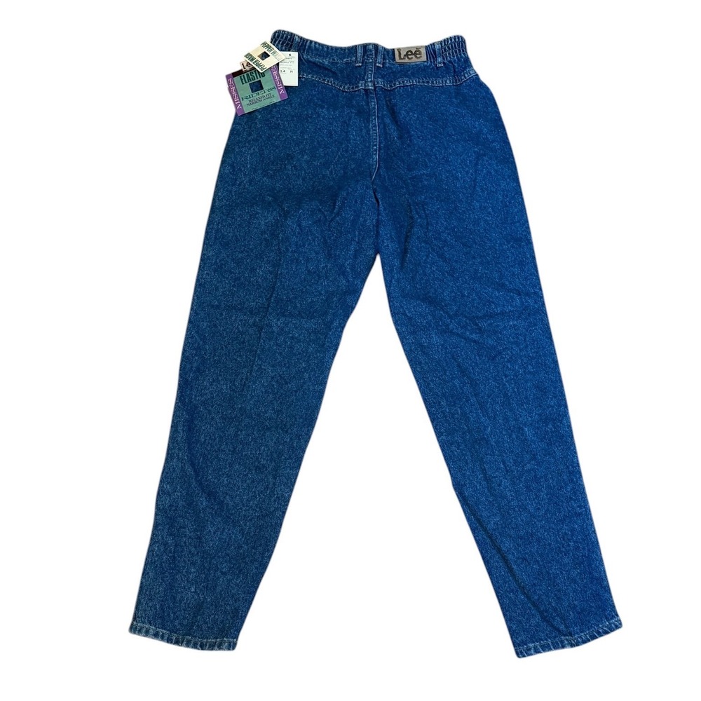 Vtg 90s NWT‎ Lee Riders High Waisted Jeans Pepper Wash Elastic Waist USA Mom 14M